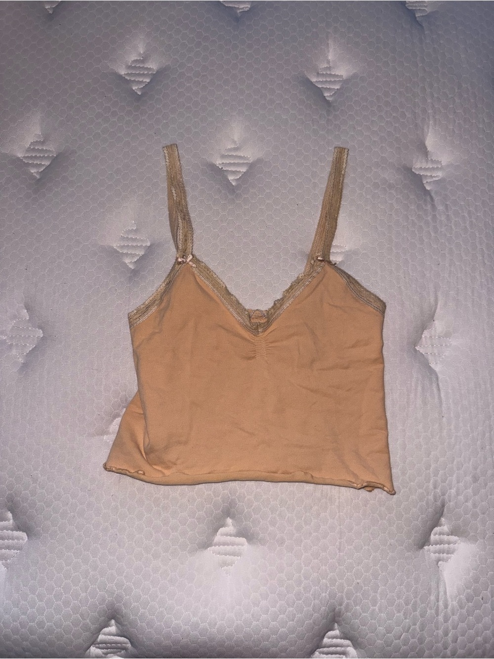 50. Urban Outfitters Tan Lace-Trim Cami Tank